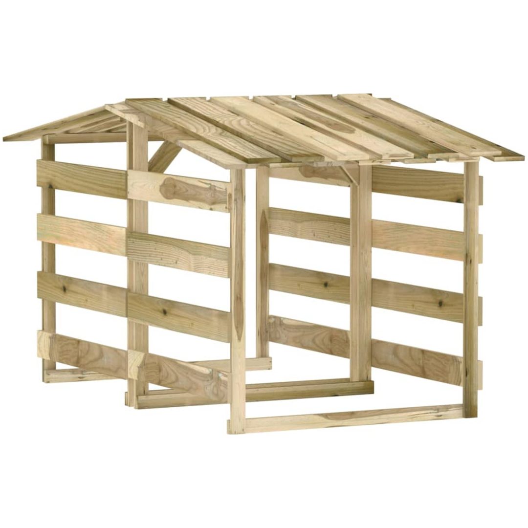 Pergola med tak 2 delar impregnerad furu vidaXL 100 x 90 x 100 cm – bild 2