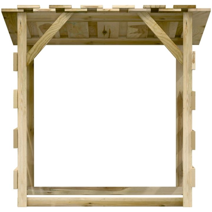 Pergola med tak 2 delar impregnerad furu vidaXL 100 x 90 x 100 cm – bild 4