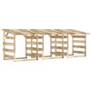 Pergola med tak 3 delar impregnerad furu vidaXL 100 x 90 x 100 cm – miniatyr 2