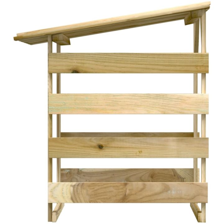 Pergola med tak 3 delar impregnerad furu vidaXL 100 x 90 x 100 cm – bild 5
