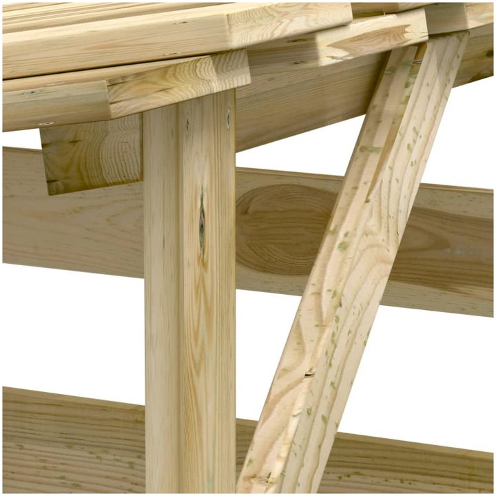 Pergola med tak 3 delar impregnerad furu vidaXL 100 x 90 x 100 cm – bild 7