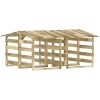Pergola med tak 4 delar impregnerad furu vidaXL 100 x 90 x 100 cm – miniatyr 2