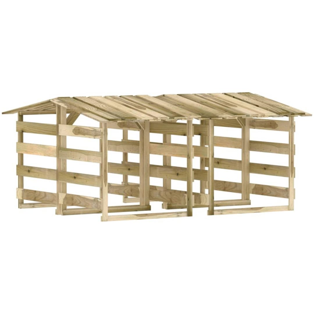 Pergola med tak 4 delar impregnerad furu vidaXL 100 x 90 x 100 cm – bild 2