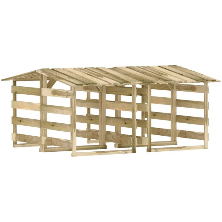 Pergola med tak 4 delar impregnerad furu vidaXL 100 x 90 x 100 cm – bild 2