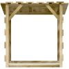 Pergola med tak 4 delar impregnerad furu vidaXL 100 x 90 x 100 cm – miniatyr 4
