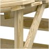 Pergola med tak 4 delar impregnerad furu vidaXL 100 x 90 x 100 cm – miniatyr 7