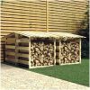Pergola med tak 4 delar impregnerad furu vidaXL 100 x 90 x 100 cm – miniatyr 1