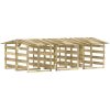 Pergola med tak 6 delar impregnerad furu vidaXL 100 x 90 x 100 cm – miniatyr 2