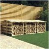 Pergola med tak 6 delar impregnerad furu vidaXL 100 x 90 x 100 cm – miniatyr 1