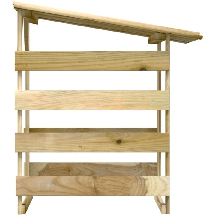 Pergola med tak impregnerad furu vidaXL 100 x 90 x 100 cm – bild 4