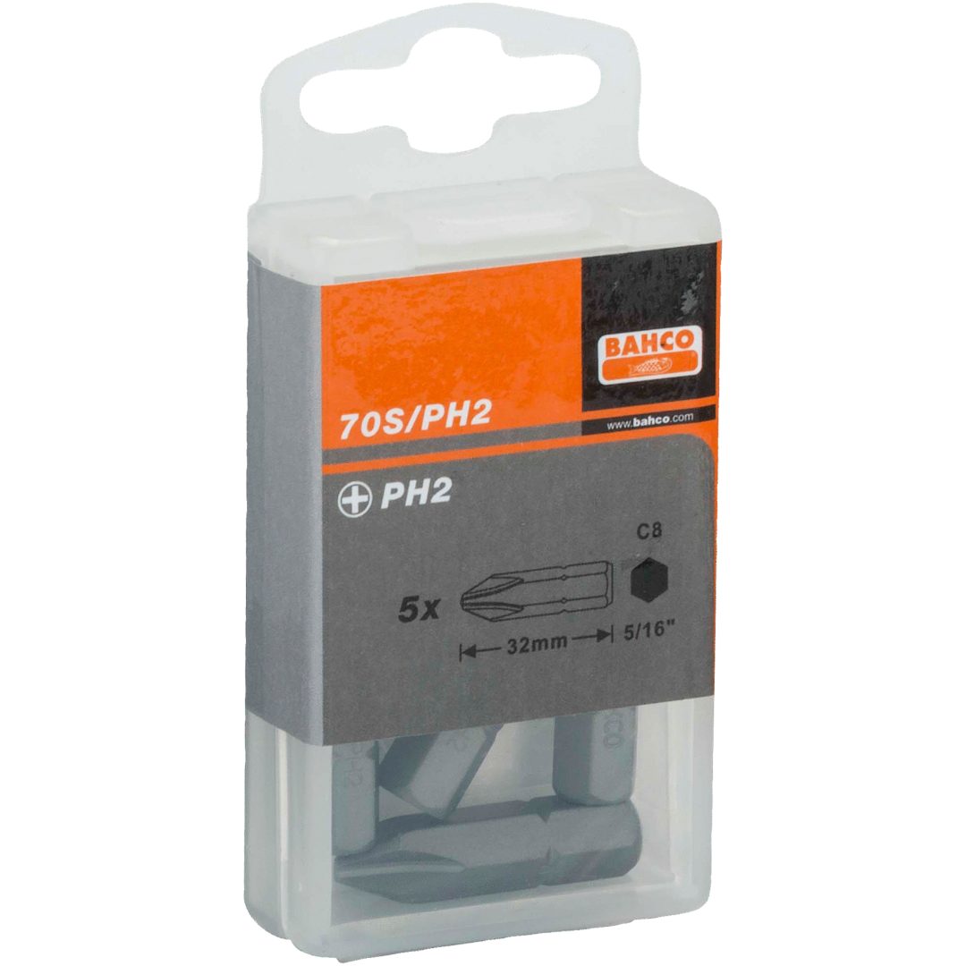 PH2 bits Slagskruvmejsel 5/16" BAHCO PH2 bits / 32 mm / 2 st – bild 3