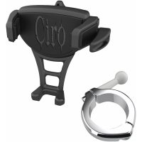 Phone Holder - Constrictor - Black - Chrome 1-1/2" Handlebar Mount