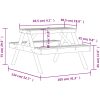 Picknickbord 105x134x75 cm massivt douglasträ vidaXL – miniatyr 9