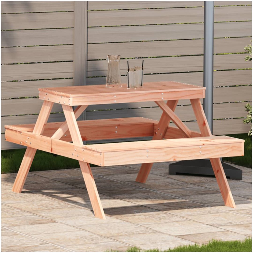 Picknickbord 105x134x75 cm massivt douglasträ vidaXL