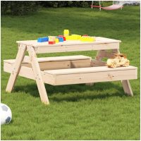 Picknickbord för barn 88x97x52 cm massiv furu vidaXL
