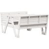 Picknickbord för barn vit 88x122x58 cm massiv furu vidaXL – miniatyr 2