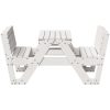 Picknickbord för barn vit 88x122x58 cm massiv furu vidaXL – miniatyr 5