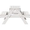 Picknickbord för barn vit 88x97x52 cm massiv furu vidaXL – miniatyr 5