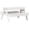 Picknickbord för barn vit 88x97x52 cm massiv furu vidaXL – miniatyr 6