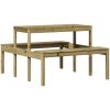 Picknickbord impregnerad furu vidaXL 110 x 134 x 75cm – miniatyr 2