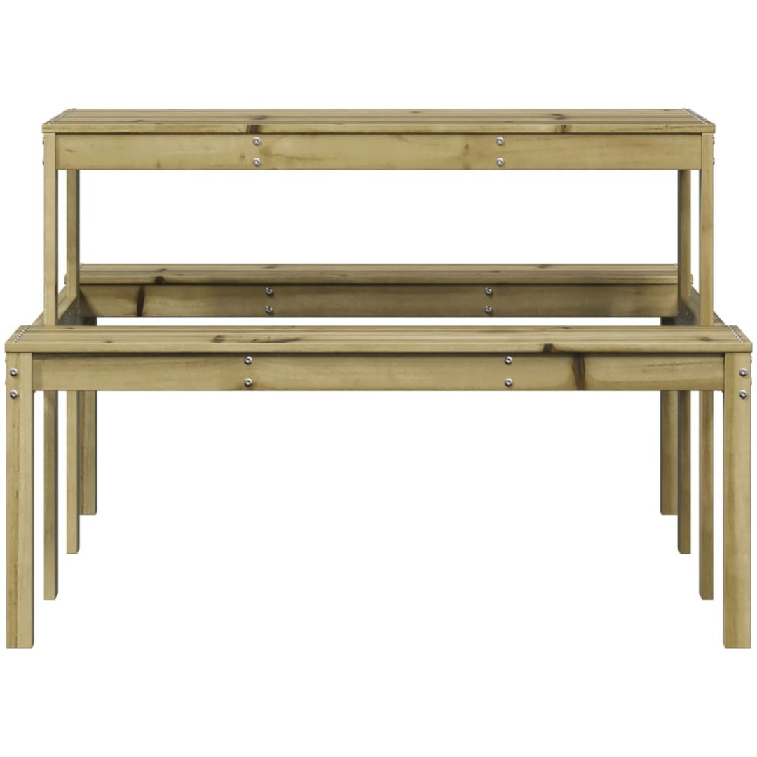 Picknickbord impregnerad furu vidaXL 110 x 134 x 75cm – bild 4
