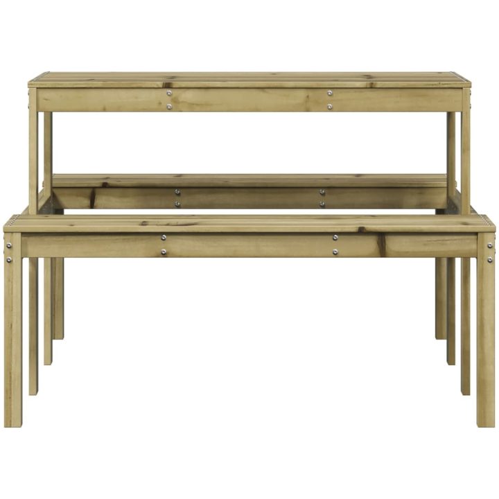 Picknickbord impregnerad furu vidaXL 110 x 134 x 75cm – bild 4