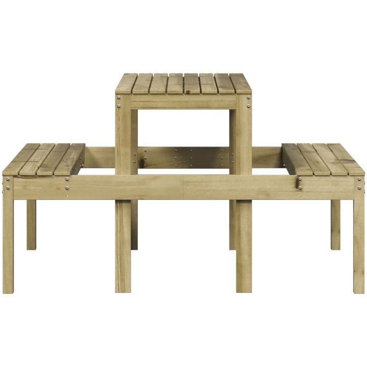 Picknickbord impregnerad furu vidaXL 110 x 134 x 75cm – bild 5
