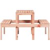 Picknickbord massivt douglasträ vidaXL 110 x 134 x 75cm – miniatyr 5
