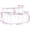 Picknickbord massivt douglasträ vidaXL 110 x 134 x 75cm – miniatyr 9