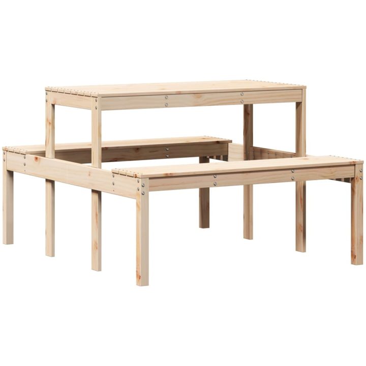Picknickbord massivt trä vidaXL 110 x 134 x 75cm – bild 2