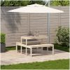 Picknickbord massivt trä vidaXL 110 x 134 x 75cm – miniatyr 3