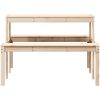 Picknickbord massivt trä vidaXL 110 x 134 x 75cm – miniatyr 4