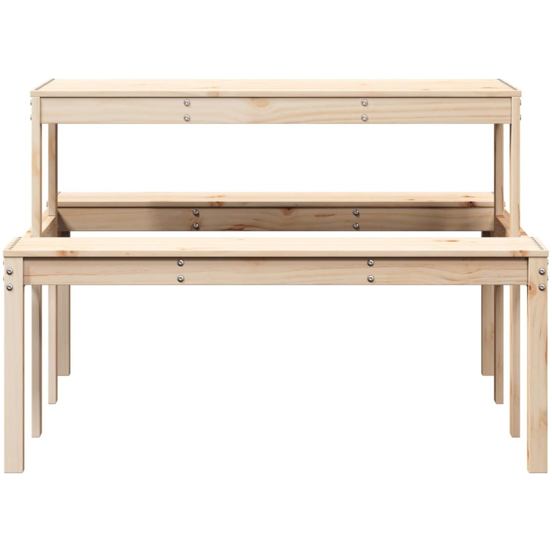 Picknickbord massivt trä vidaXL 110 x 134 x 75cm – bild 4