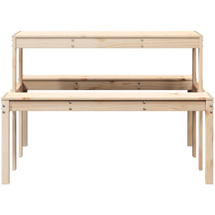Picknickbord massivt trä vidaXL 110 x 134 x 75cm – bild 4