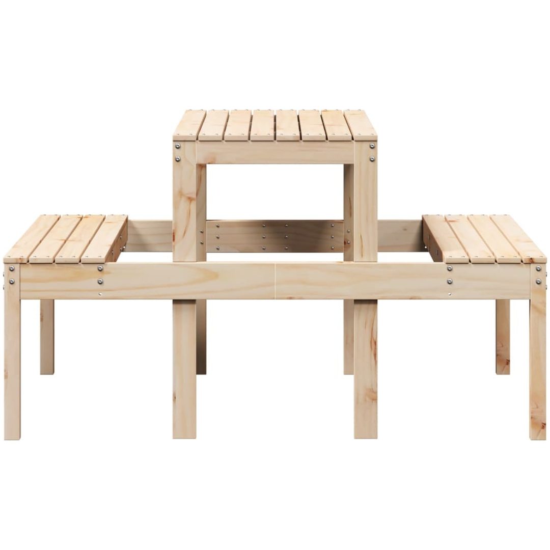 Picknickbord massivt trä vidaXL 110 x 134 x 75cm – bild 5