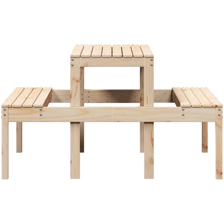 Picknickbord massivt trä vidaXL 110 x 134 x 75cm – bild 5