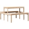Picknickbord massivt trä vidaXL 110 x 134 x 75cm – miniatyr 6