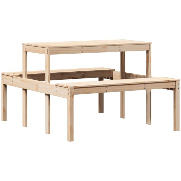 Picknickbord massivt trä vidaXL 110 x 134 x 75cm – bild 6