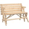 Picknickbord med bänkar massivt granträ 2-i-1 vidaXL – miniatyr 8