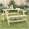 Picknickbord med bänkar massivt granträ 2-i-1 vidaXL – miniatyr 1