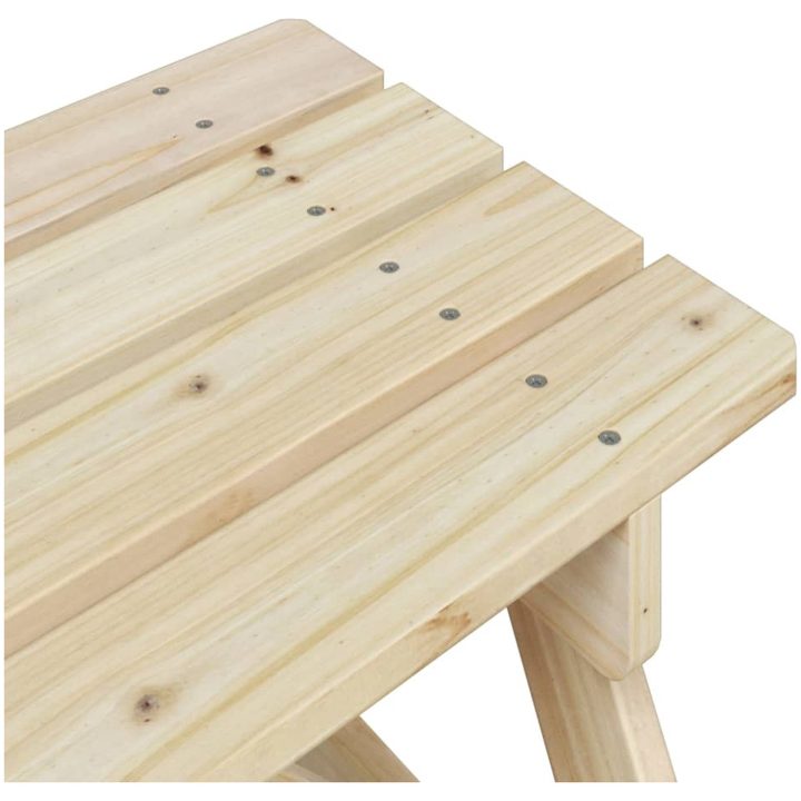 Picknickbord med parasoll för 4 barn massivt granträ vidaXL – bild 10
