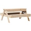 Picknickbord med sandlåda för barn massivt furu vidaXL – miniatyr 2