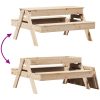 Picknickbord med sandlåda för barn massivt furu vidaXL – miniatyr 8