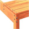 Picknickbord vaxad brun massivt trä vidaXL 110 x 134 x 75cm – miniatyr 7