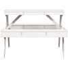 Picknickbord vit 105x134x75 cm massivt trä vidaXL – miniatyr 4