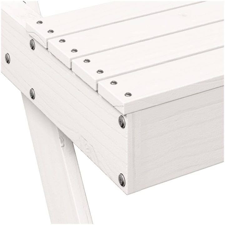 Picknickbord vit 105x134x75 cm massivt trä vidaXL – bild 7