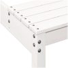Picknickbord vit massivt trä vidaXL 110 x 134 x 75cm – miniatyr 7