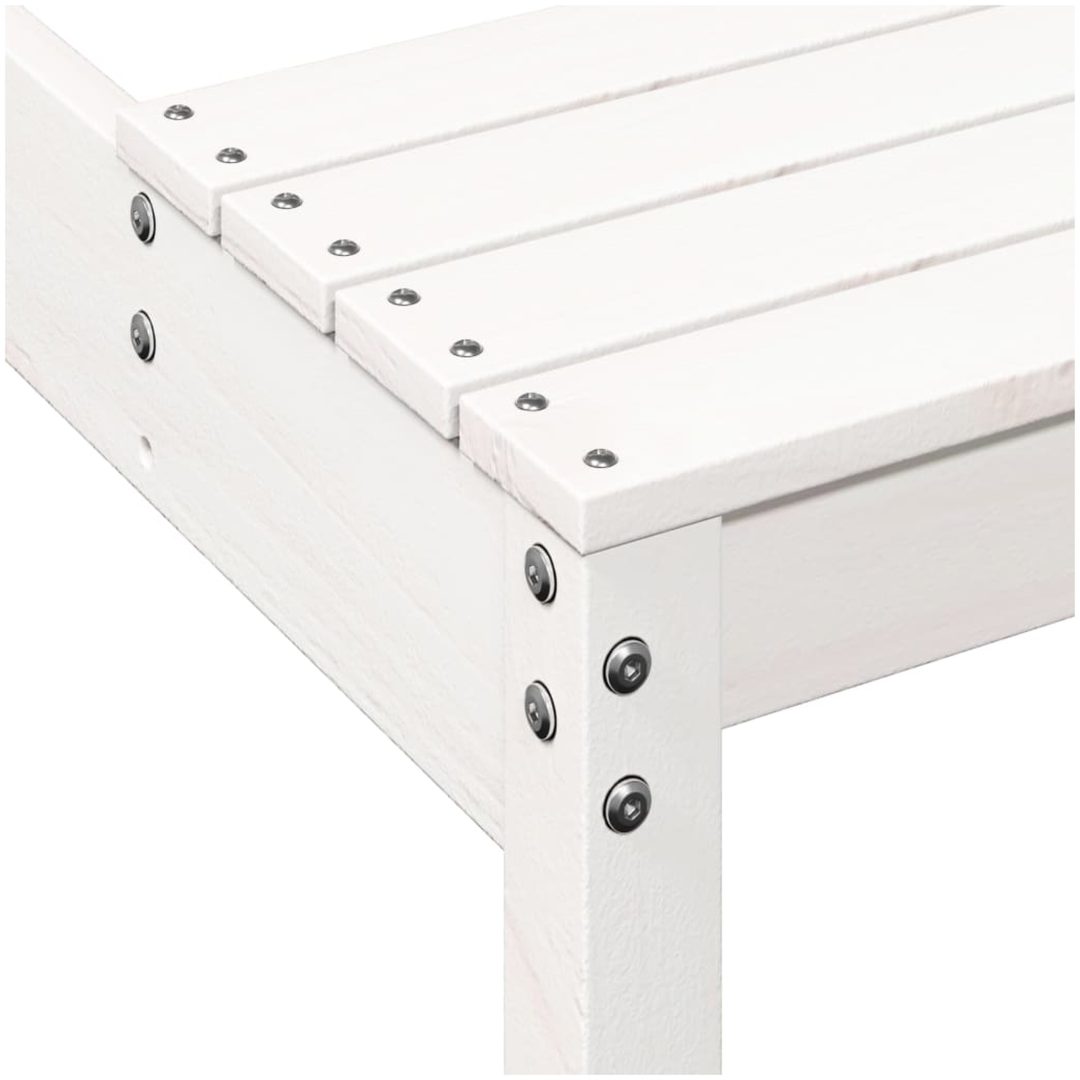 Picknickbord vit massivt trä vidaXL 110 x 134 x 75cm – bild 7