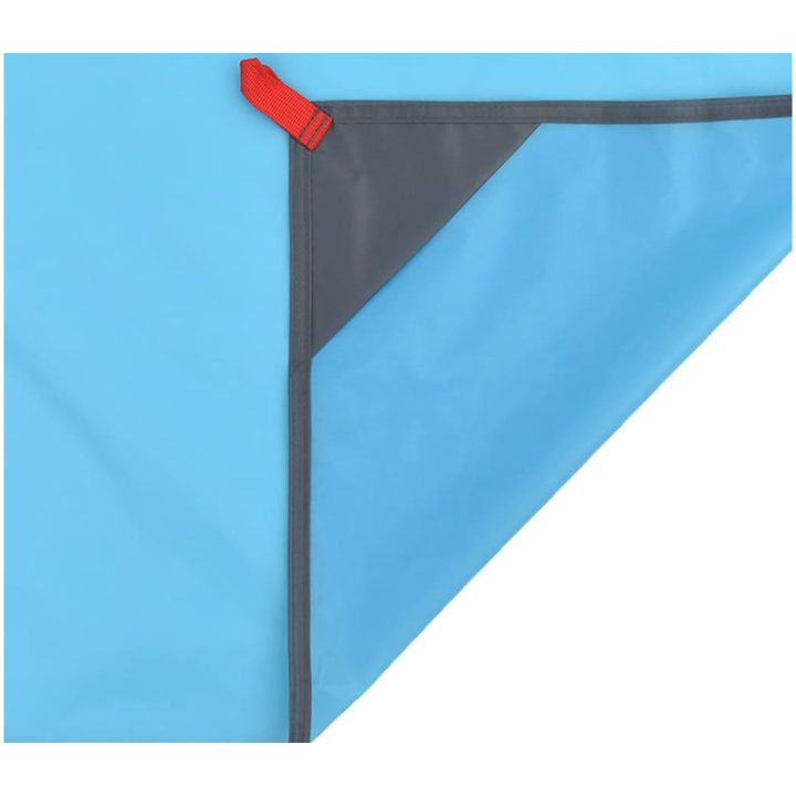 Picknickfilt med markpinnar blå 205x155 cm vidaXL – bild 4