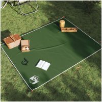Picknickfilt med markpinnar grön 205x155 cm vidaXL